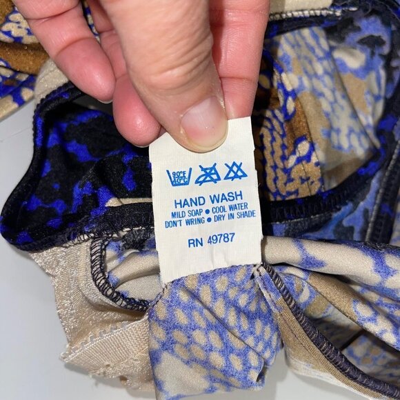 Gottex Vintage 80s Womens Swimsuit Multicolor Size 10 Snakeskin Print One Piece - Picture 6 of 10